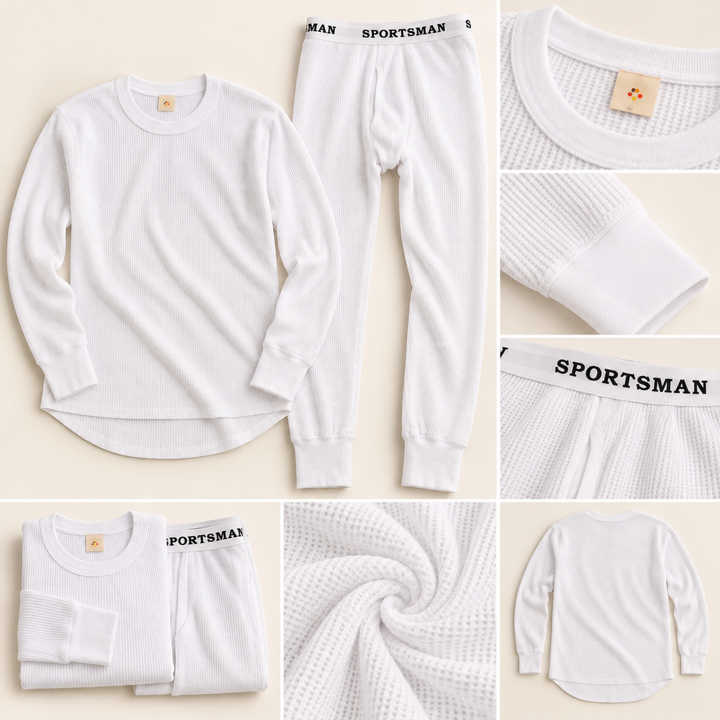SPORTSMAN Men's Thermal Underwear Set – Top & Bottom